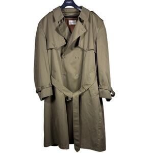 Vintage Alexander Lloyd Trench Coat Men Size 54 REG 3XL Classic Quiet Luxury
